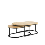 Salontafel Ovaal Olivia Set van 2 Benoa