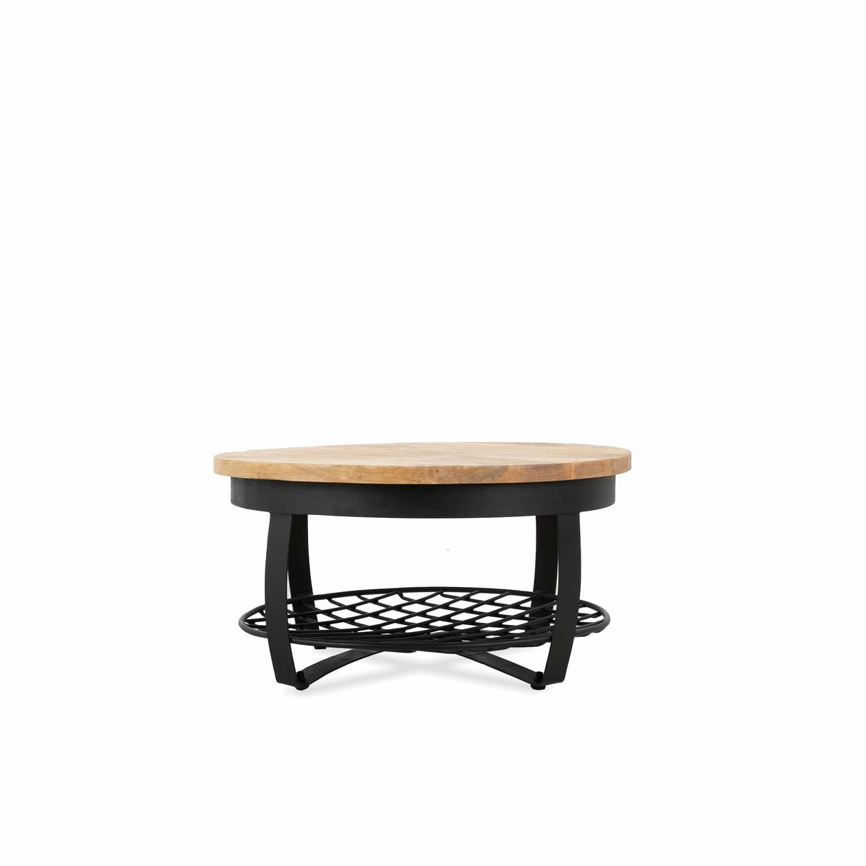 Salontafel Rond Metaal & Metalen Rek 65 Benoa
