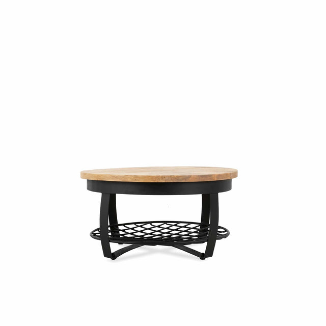 Salontafel Rond Metaal & Metalen Rek 65 Benoa