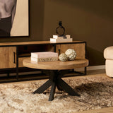 Salontafel - Rond - Naturel - Mangohout - 80 cm Coffee Tables Starfurn