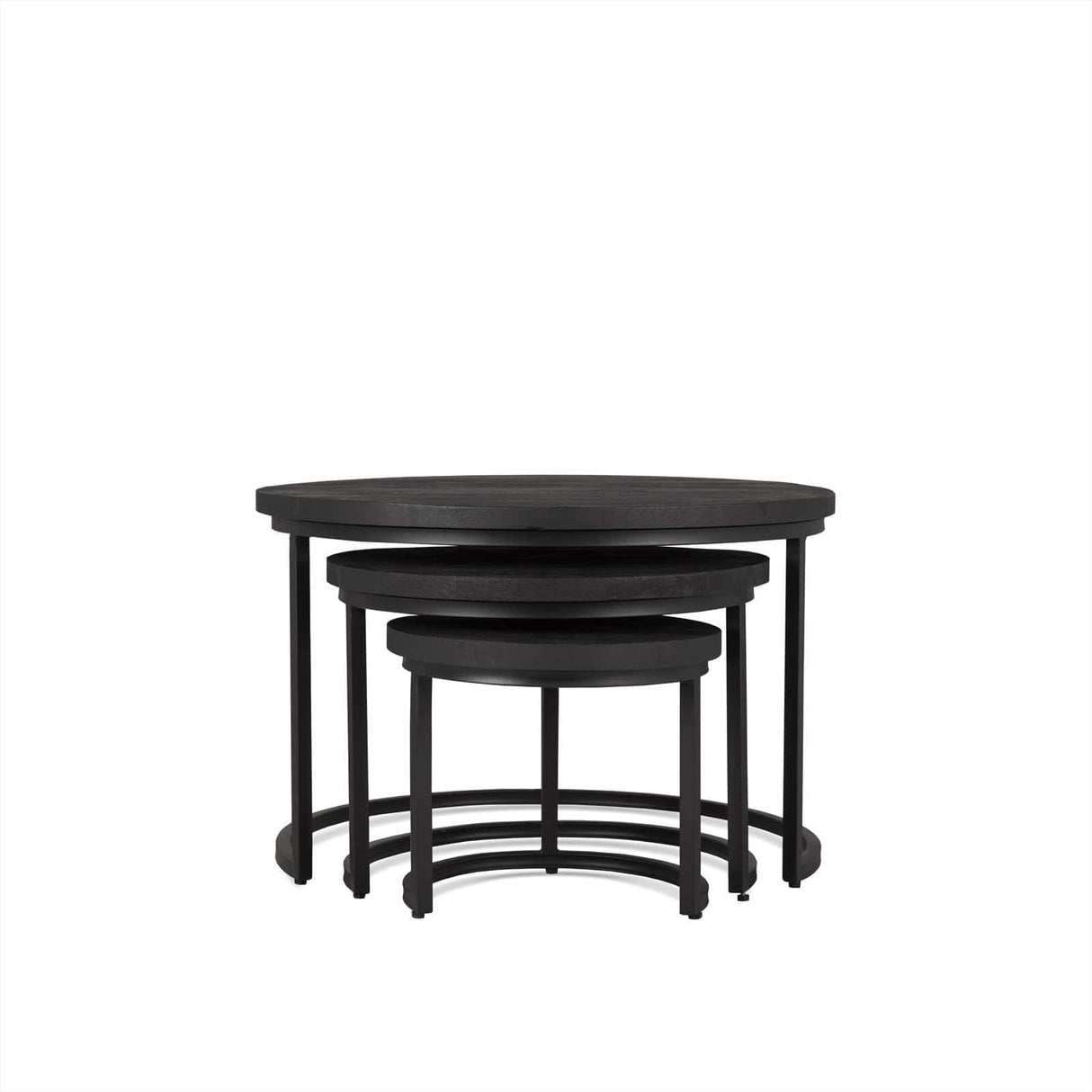 Salontafel Rylee Zwart Set van 3 Benoa