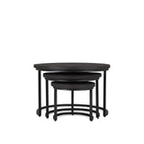Salontafel Rylee Zwart Set van 3 Benoa