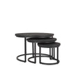 Salontafel Rylee Zwart Set van 3 Benoa