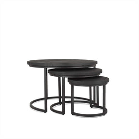 Salontafel Rylee Zwart Set van 3 Benoa