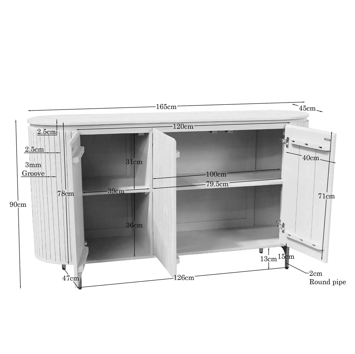 Salontafel Solana Zand Mangohout 50 cm Starfurn
