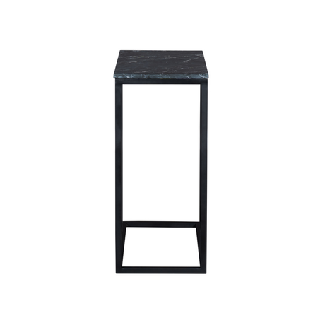 Slider bijzettafel met zwart marmer, industrieel metalen frame, 48 cm, foto 5