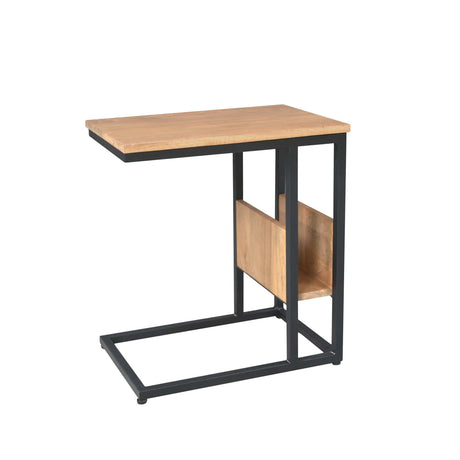 Slider - Naturel - Mangohout - 48 cm - Industrieel End Tables Starfurn