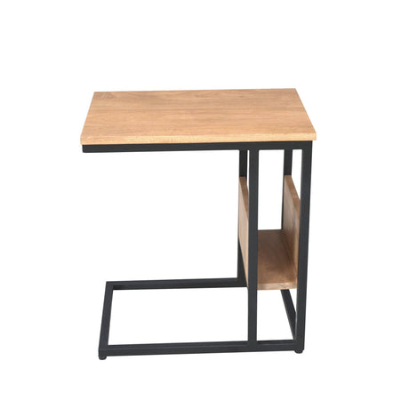 Slider - Naturel - Mangohout - 48 cm - Industrieel End Tables Starfurn