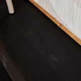 Sidetable - Zwart - Mangohout - Metaal - 120 cm - 2 Laden