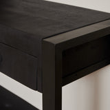 Sidetable - Zwart - Mangohout - Metaal - 150 cm - 3 Lades