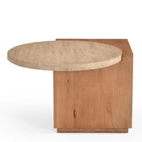 Bijzettafel Numa Naturel Travertin 60 cm