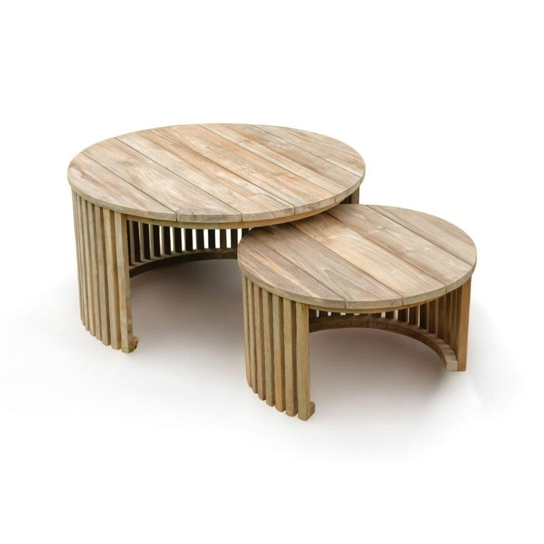 Tuin Bijzettafel Negara Teak Set Van 2 Benoa