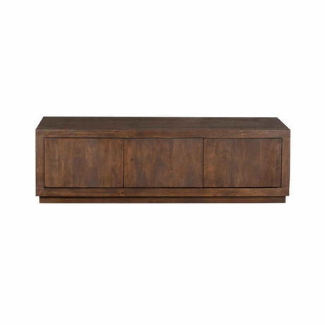 TV-meubel Brussel - Bruin Mangohout - 150 cm - Minimalistisch Design - 3 Deuren Entertainment Centers & TV Stands Starfurn