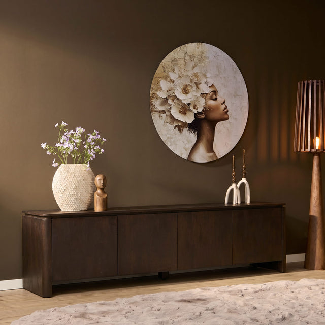 Tv meubel Dallas Bruin Mangohout 210 cm Starfurn