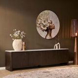 Tv meubel Dallas Bruin Mangohout 210 cm Starfurn