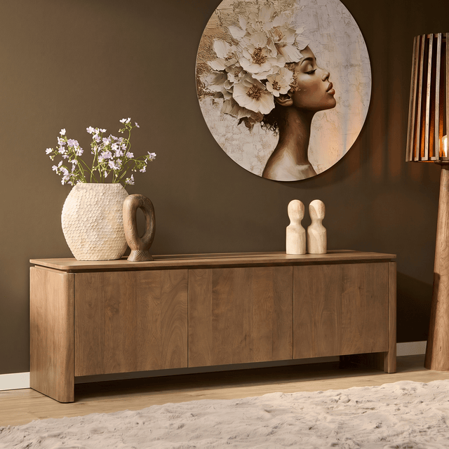 Tv meubel Dallas Naturel Mangohout 165 cm Starfurn