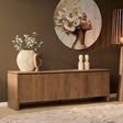 Tv meubel Dallas Naturel Mangohout 210 cm Starfurn