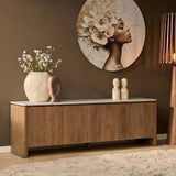 Tv meubel Dallas Naturel Mangohout 210 cm Starfurn