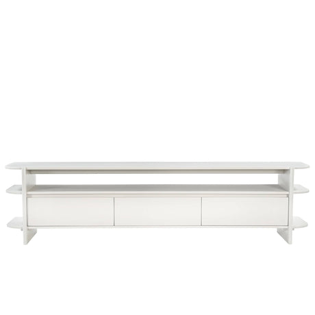 Tv-meubel van massief mangohout in off-white, 200 cm breed