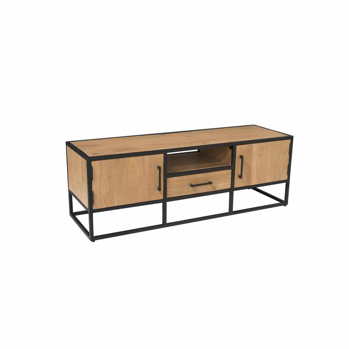 TV-meubel - Naturel Mangohout - 145 cm - 2 Deuren & 1 Lade Entertainment Centers & TV Stands Starfurn