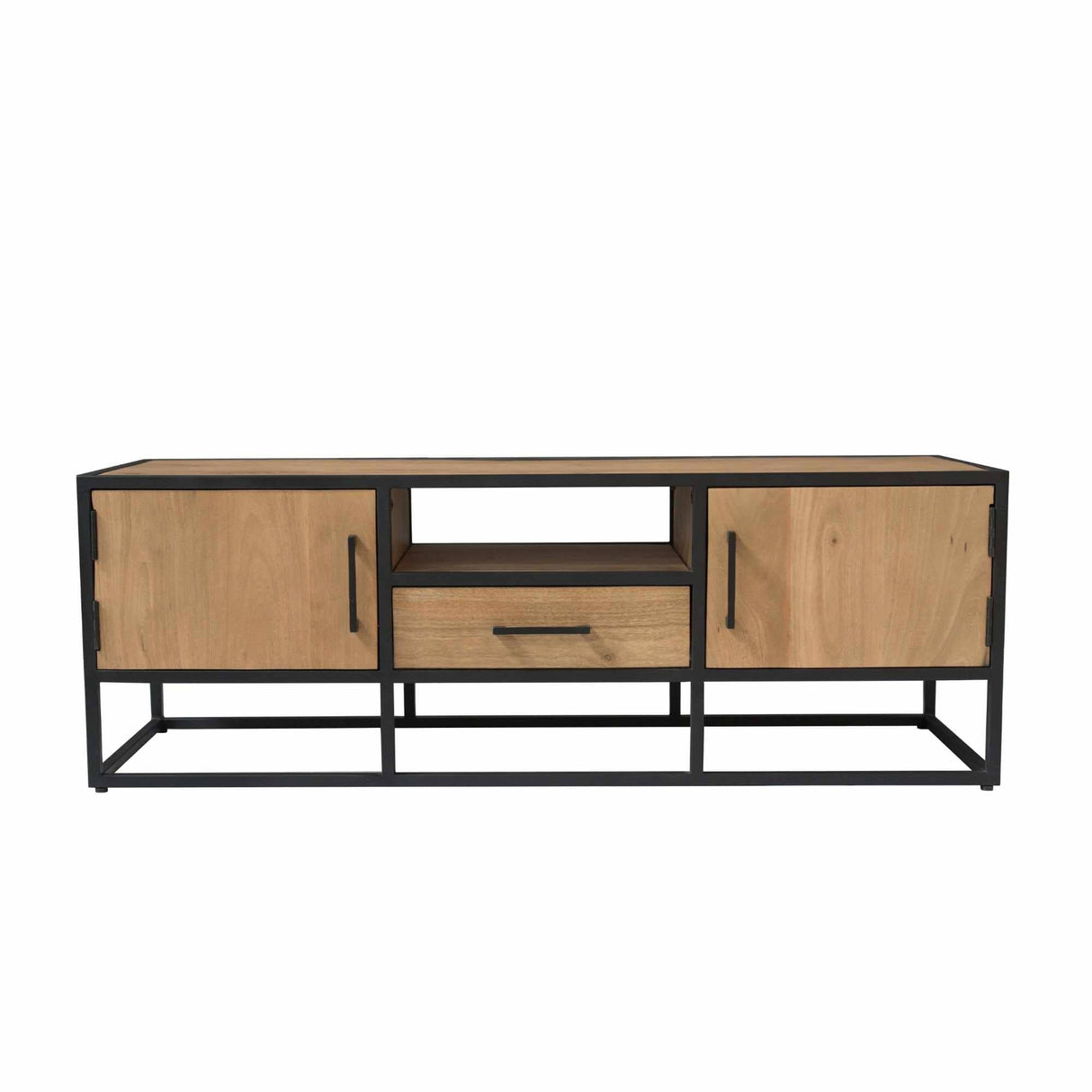 TV-meubel - Naturel Mangohout - 145 cm - 2 Deuren & 1 Lade Entertainment Centers & TV Stands Starfurn