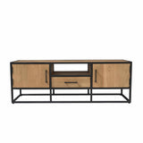 TV-meubel - Naturel Mangohout - 145 cm - 2 Deuren & 1 Lade Entertainment Centers & TV Stands Starfurn