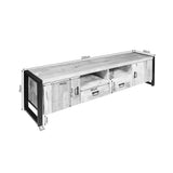 Tv-meubel - Naturel Mangohout - 200x45 cm - 2 Deuren, 2 Laden & Open Vak Entertainment Centers & TV Stands Starfurn