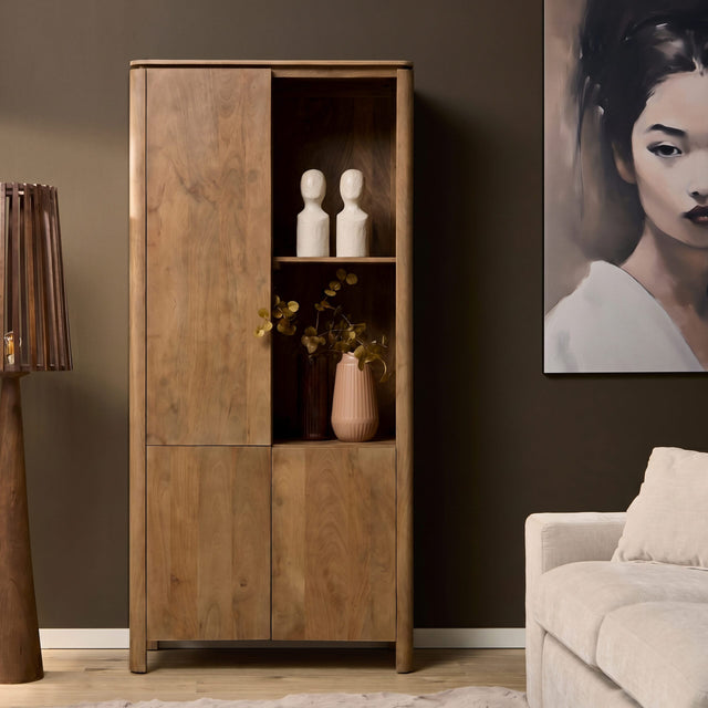 Vakkenkast Dallas Naturel Mangohout 90 cm Starfurn