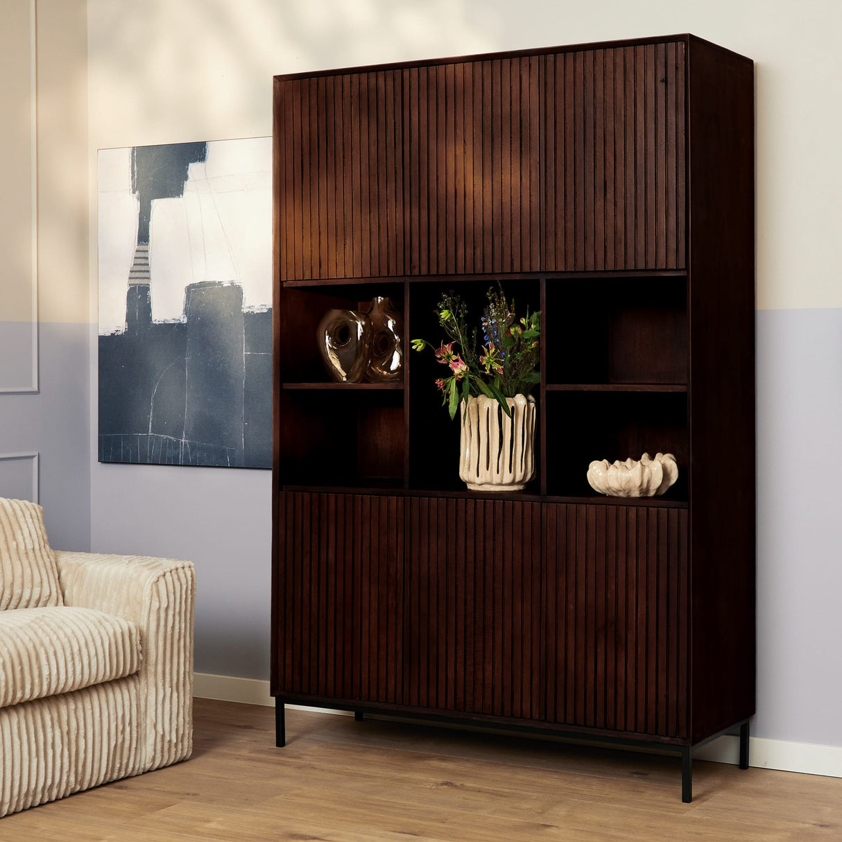 Vakkenkast Madison XL Brown | 135 cm Starfurn