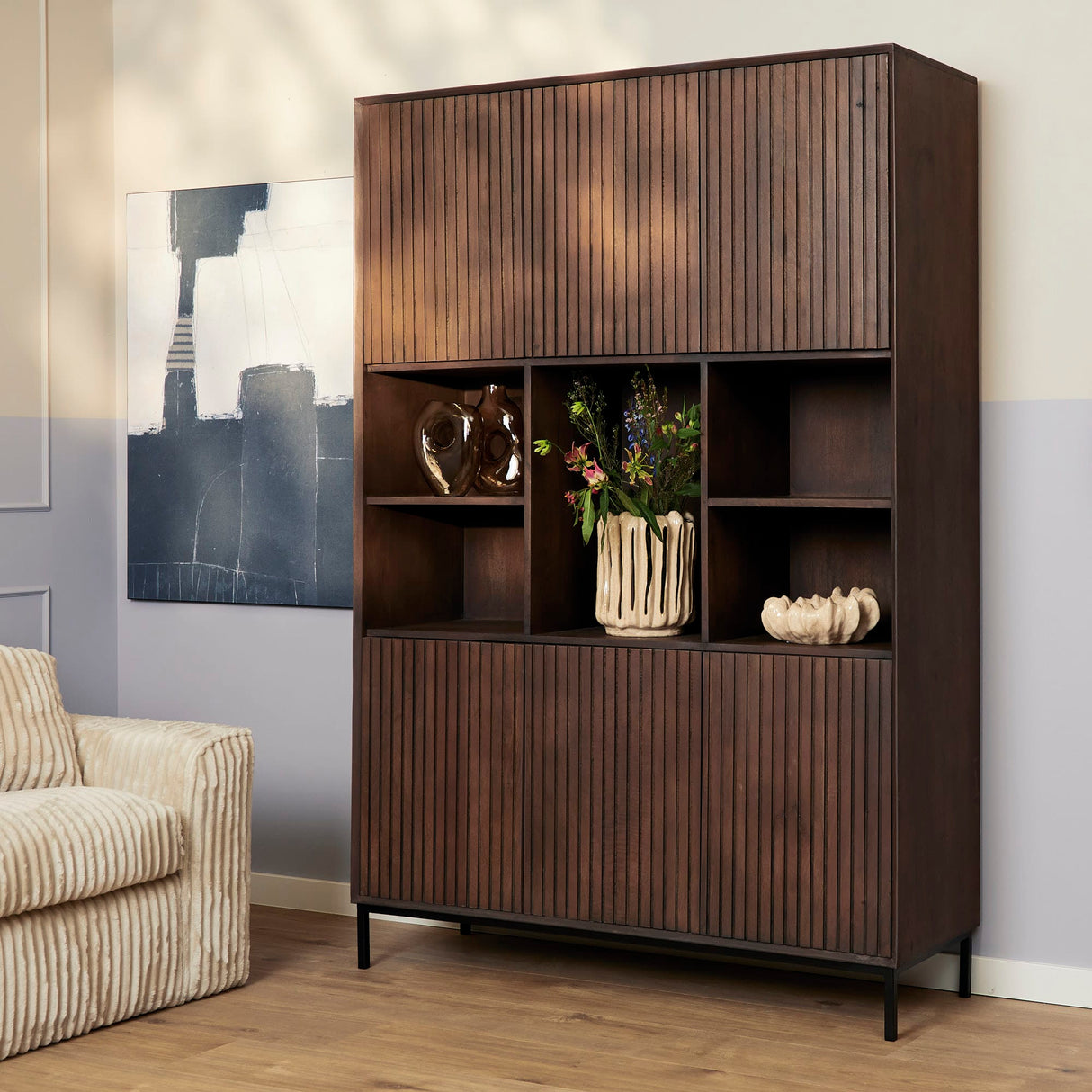Vakkenkast Madison XL Brown | 135 cm Starfurn