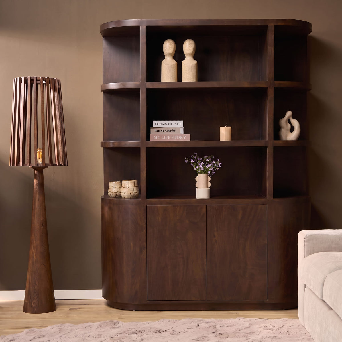 Vakkenkast Milo Bruin Mangohout 150 cm Starfurn