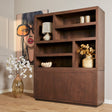 Vakkenkast XL - Bruin Mangohout - 160x200 cm - 3 Deuren & 7 Open Vakken Buffets Starfurn