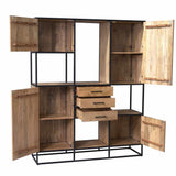 Vakkenkast XXL - Naturel Mangohout - 160x200 cm - 4 Deuren & 3 Laden Tall Display Cabinets Starfurn