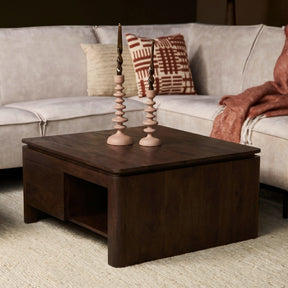 Vierkante Salontafel Dallas Bruin Mangohout 80 cm Starfurn