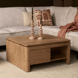 Vierkante Salontafel Dallas Naturel Mangohout 80 cm Starfurn