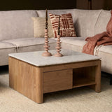Vierkante Salontafel Dallas Naturel Mangohout 80 cm Starfurn