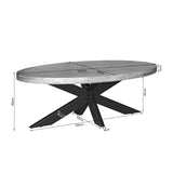 Vierkante Salontafel - Naturel Mangohout - 80x80 cm - Met Schuifdeuren en Lades Coffee Tables Starfurn