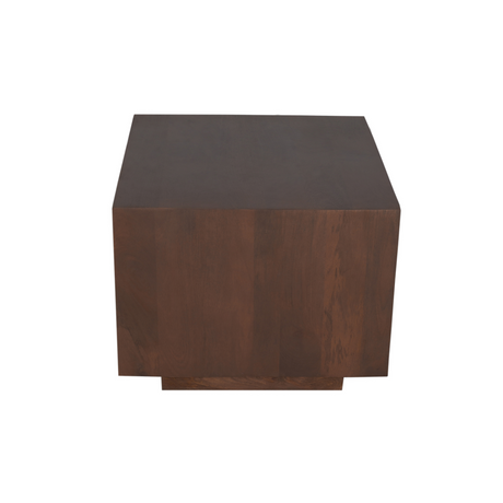 Vierkante salontafel van walnoot mangohout, 56 cm, massief blokdesign, foto 2