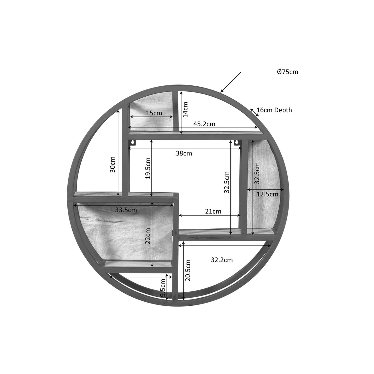 Wandrek Dakota | 75 cm | Rond Starfurn