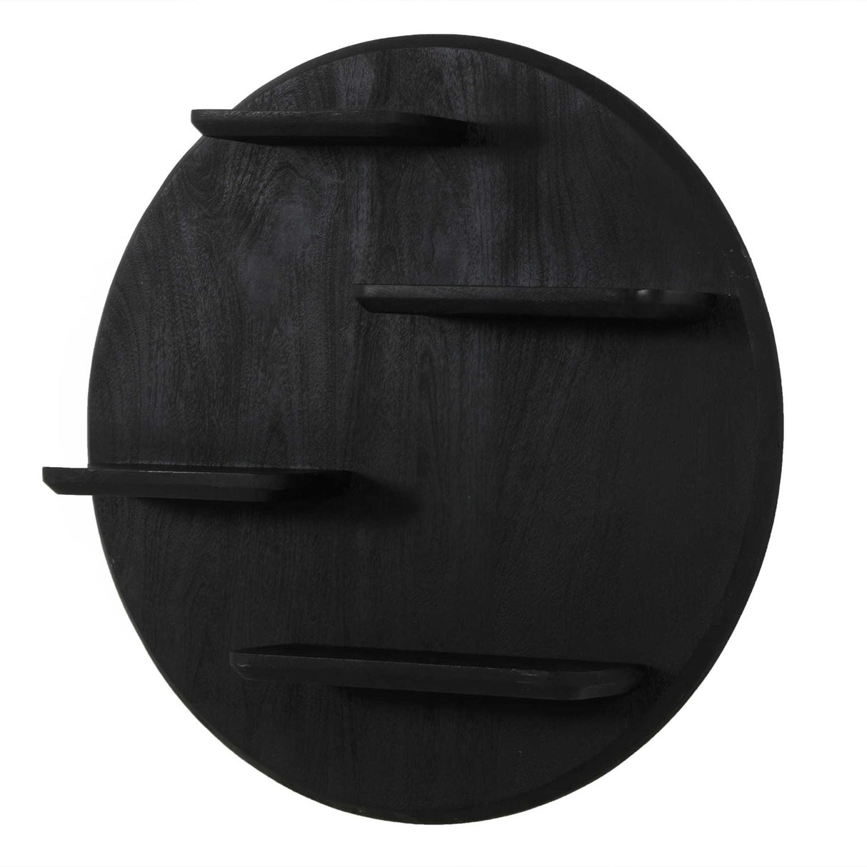 Wandrek - Rond - Zwart - Mangohout - 75 cm Floating Wall Shelves & Ledges Starfurn