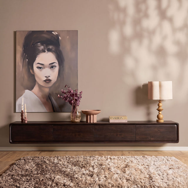 Zwevend tv meubel Allure Bruin Mangohout 240 cm Starfurn