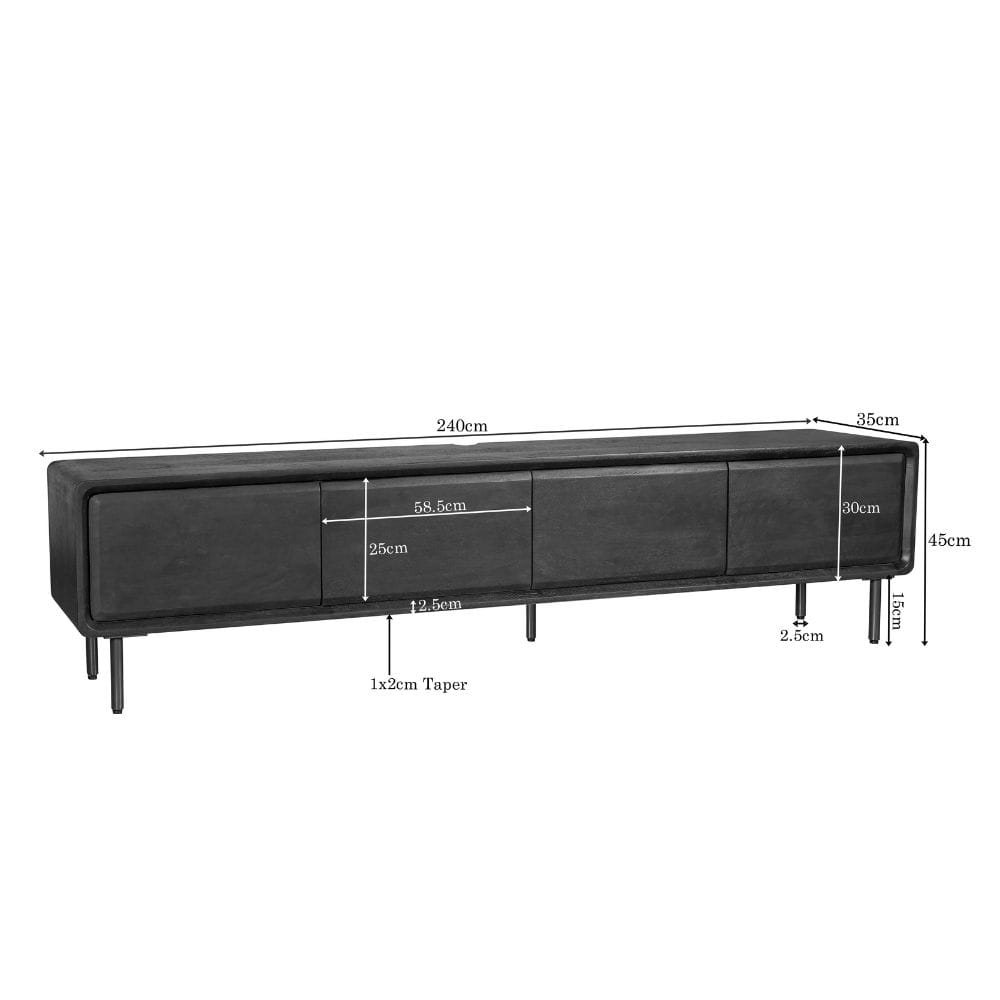 Zwevend tv meubel Allure Bruin Mangohout 240 cm Starfurn