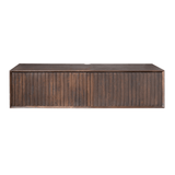 Zwevend TV-meubel - Bruin Mangohout - 120 cm - Lattenstructuur Entertainment Centers & TV Stands Starfurn