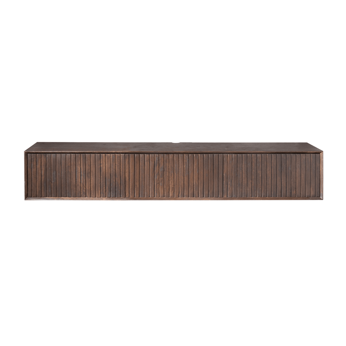 Zwevend TV-meubel - Bruin Mangohout - 160 cm - Lattenstructuur Entertainment Centers & TV Stands Starfurn