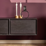 Zwevend Tv-meubel - Naturel Mangohout - 120 cm - 1 Lade & 2 Open Vakken Entertainment Centers & TV Stands Starfurn