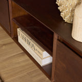 Zwevend Tv-meubel - Naturel Mangohout - 120 cm - 1 Lade & 2 Open Vakken Entertainment Centers & TV Stands Starfurn