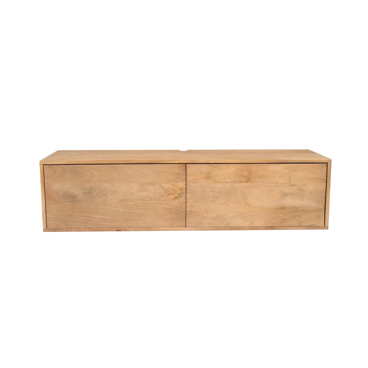Zwevend TV-meubel - Naturel Mangohout - 120 cm - 2 Deuren - Push-to-Open Entertainment Centers & TV Stands Starfurn
