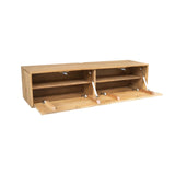 Zwevend TV-meubel - Naturel Mangohout - 120 cm - 2 Deuren - Push-to-Open Entertainment Centers & TV Stands Starfurn