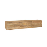 Zwevend TV-meubel - Naturel Mangohout - 160 cm - 3 Deuren - Push-to-Open Entertainment Centers & TV Stands Starfurn