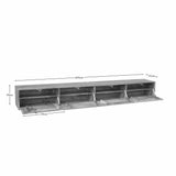 Zwevend TV-meubel - Naturel Mangohout - 200 cm - 3 Deuren - Push-to-Open Entertainment Centers & TV Stands Starfurn